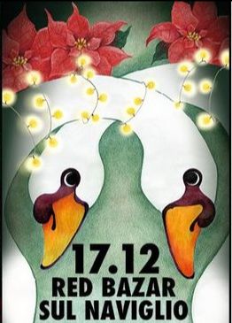 Locandina dell'evento Red Bazar sul Naviglio, 17/12